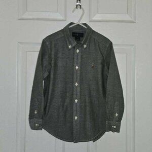 Ralph Lauren button up oxford, very light navy, size 5, perfect condition!